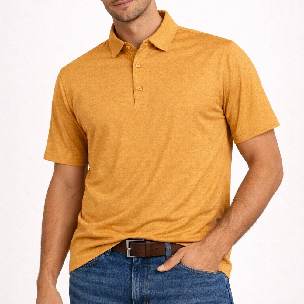 Men's small 3-button golf short sleeve cotton-blend shirt by Ahead.